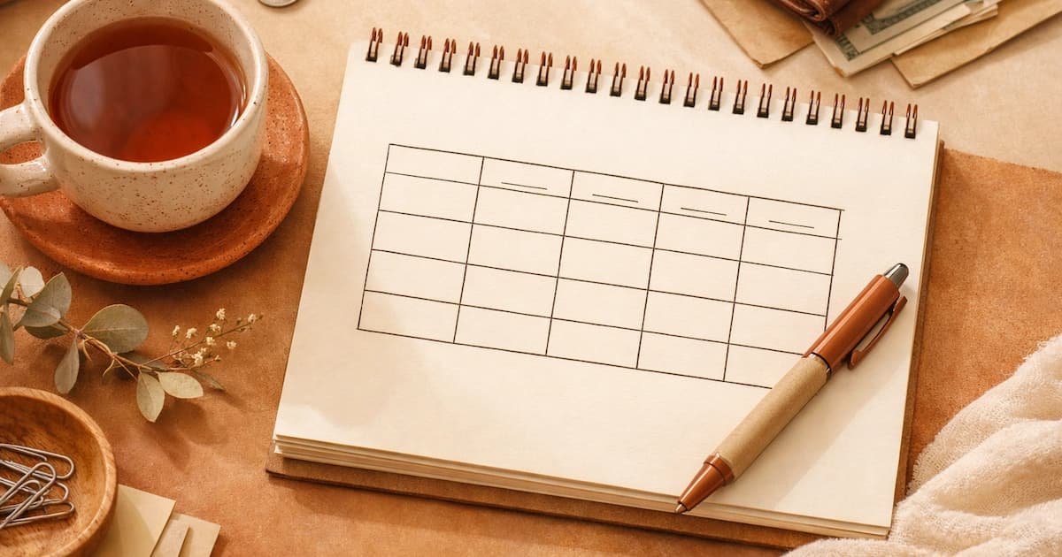 A notebook page summarising the personal finance basics every adult should know