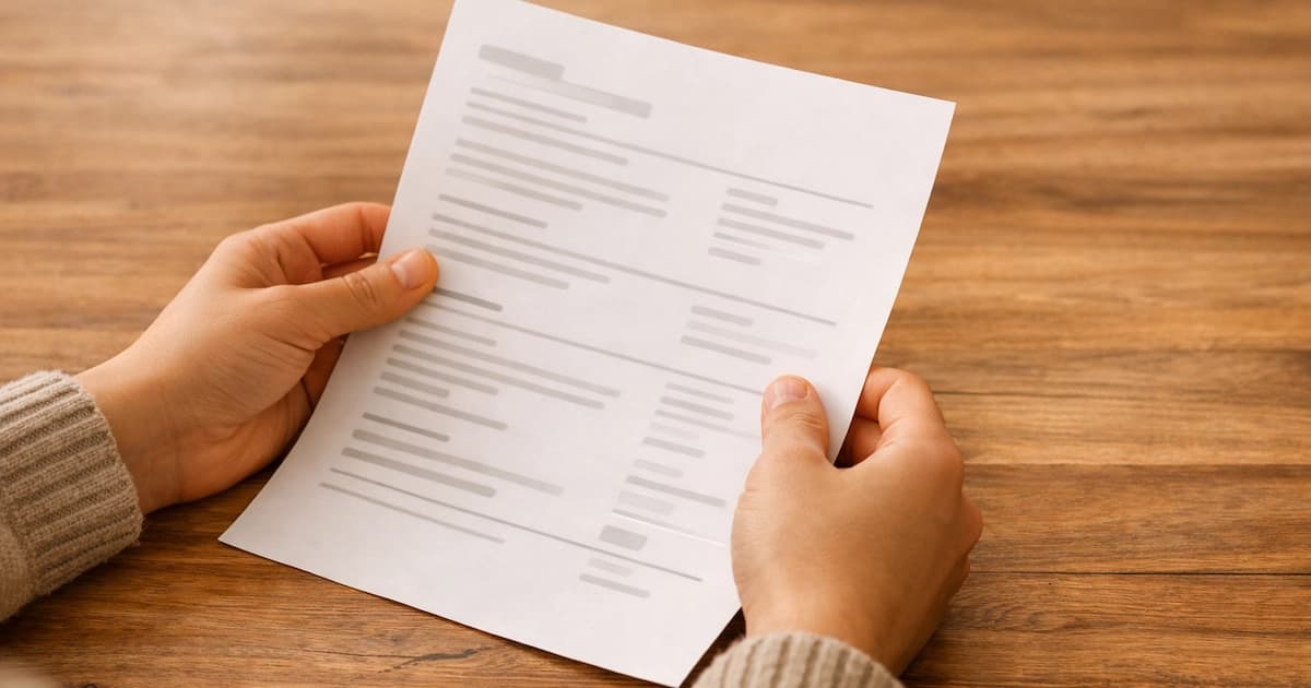A printed credit report with personal information, accounts, and inquiries labelled