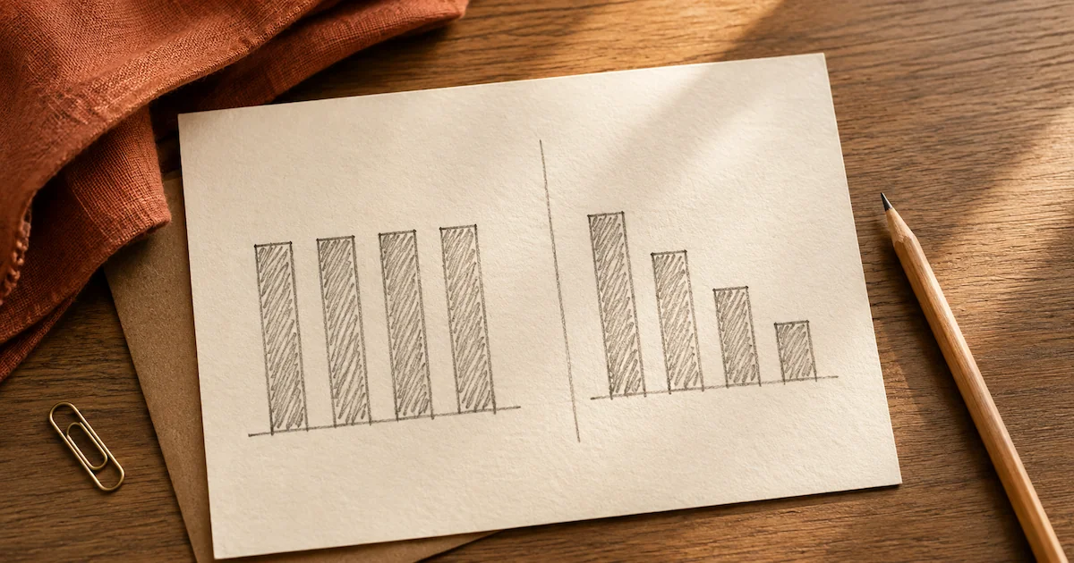 Illustration comparing simple interest charged on a fixed principal against reducing balance interest, showing why a flat rate costs more than it appears